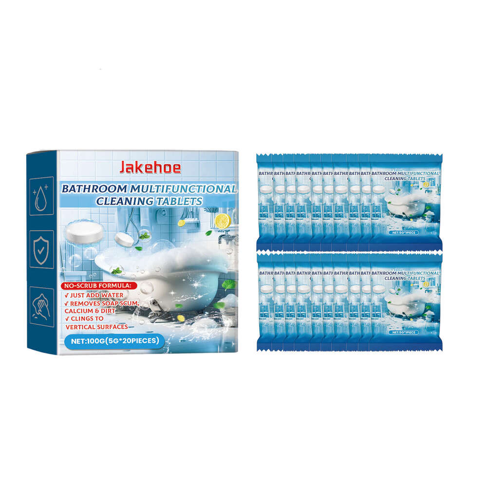 jakehoe Toilet Bathroom Stain Removal Fresh Scent Bathtub Limescale Household Cleaning Tablets S260130