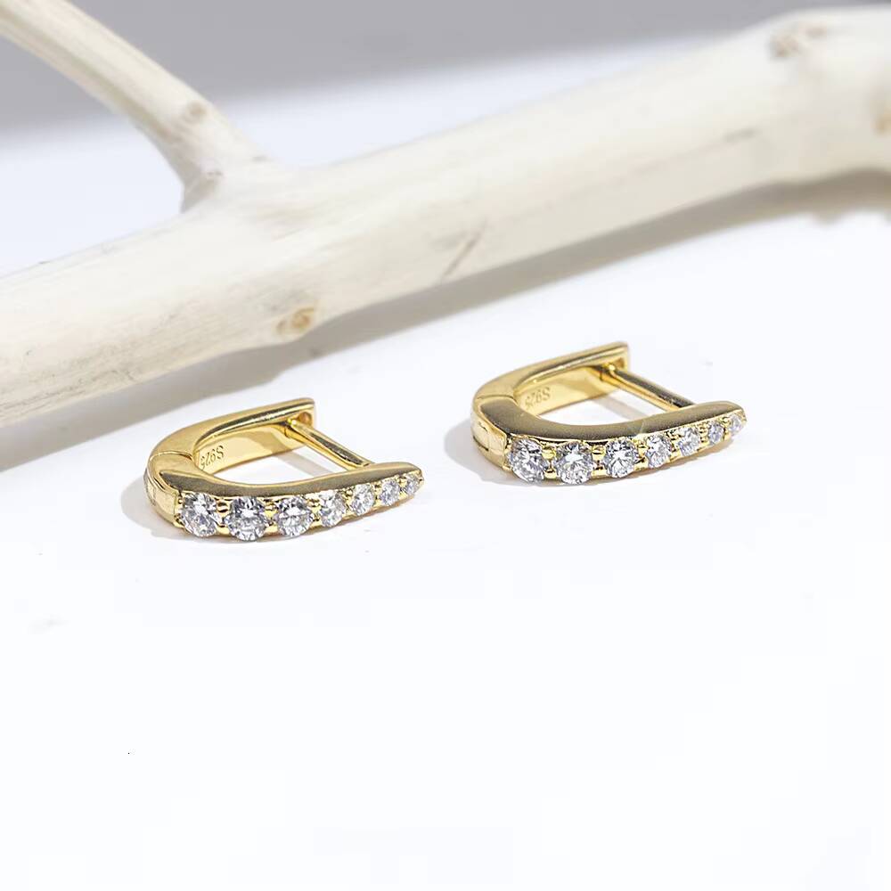 MSE-773 Lab Diamond With Sliver Women Earrings Jewelry Lab Grown Round Shape Diamond
