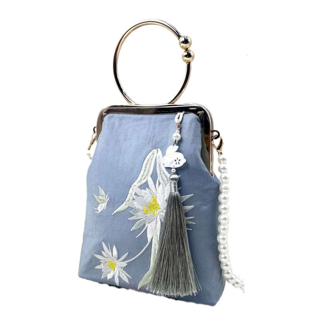 Embroidered Fairy Pearl Crossbody Clutch Phone Bag Ancient Chinese Style Mamian Skirt Handbag MASA