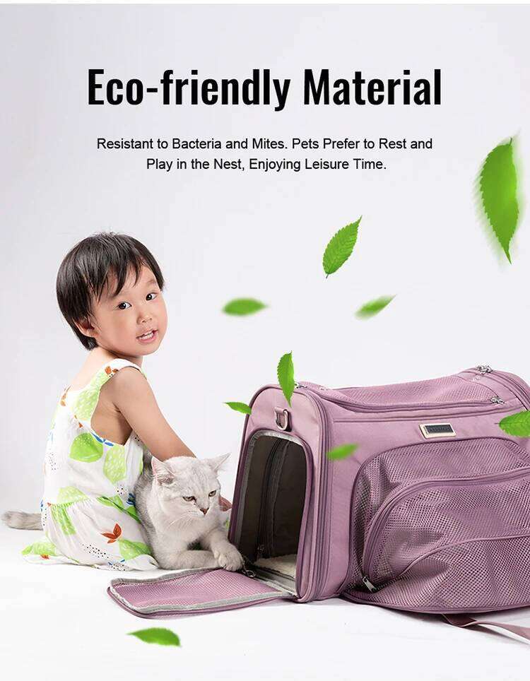 Truelove Nylon Oxford Large Space Comfortable Travel Foldable Hook Pet Bag Portable Puppy Cat Carrier Backpack TLX4971 26H0130