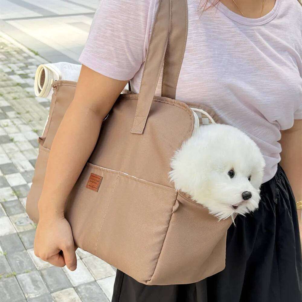 Set/4pcs Crossbody Bag Canvas Cat Dog Carrier Travel Tote Shoulder Bags Mesh Sling Carry Pack Pet Carrying Supplies 26H0130