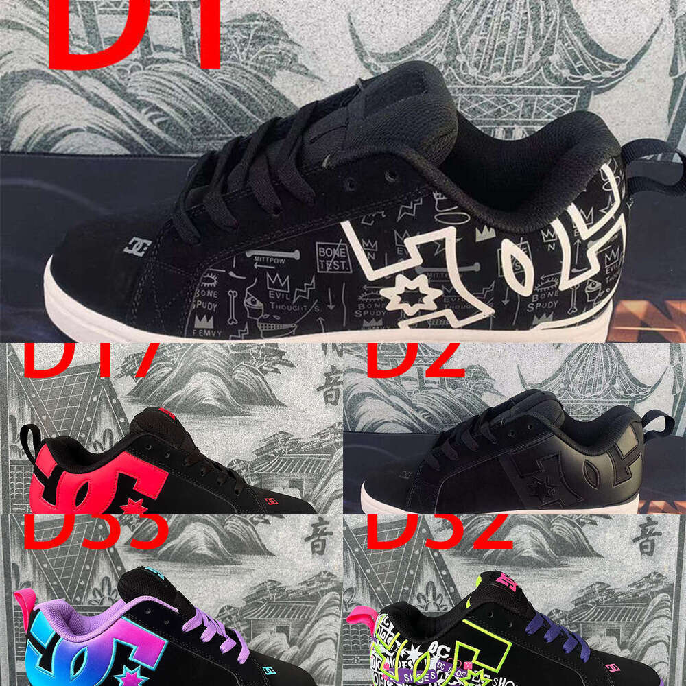 Dc Shoe Designer Formal Mens Sneaker Womens Trainer Trendy Casual Shoes Denim Canvas Leather Fashion Thick Platform Height Increase Free shipping