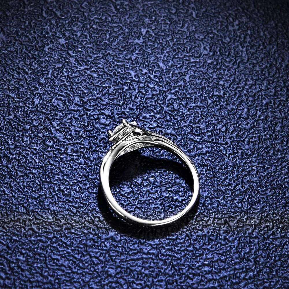 18K gold moissanite for women PT950 platinum 50 points four claw ins diamond ring XJ260130