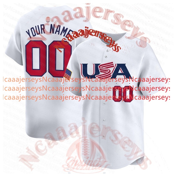 Aaron Judge Team USA 2026 World Baseball Classic Jersey Pete Crow-Armstrong Paul Skenes Corbin Carroll WBC Pete Alonso Cal Raleigh J.T. Realmuto Unite