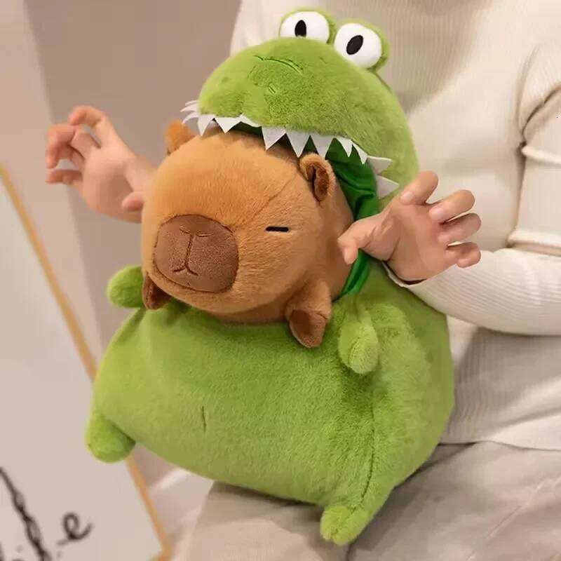 New Crocodile Capibala Plush Simulation Capybara Anime Fluffty Cute Animals Stuffed Pillow Doll Kids Birthday Gifts Toy Y260128
