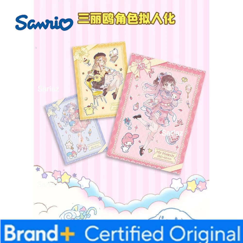 Sanrio Genuine For Children Hello Kitty My Melody Cinnamoroll ASR Picnic Feeding Limited Anime Collection Card Kids Gifts H260130