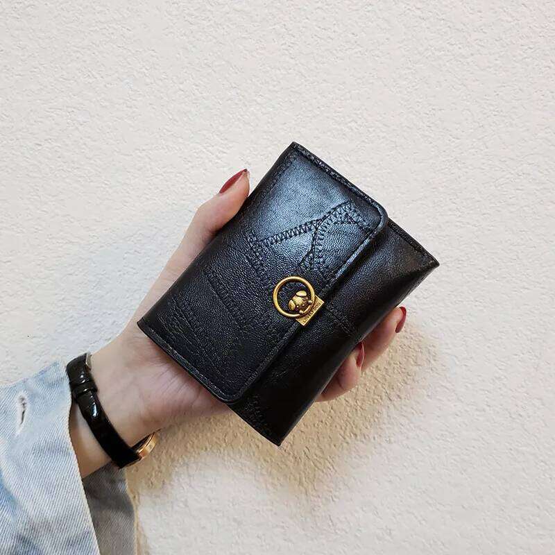 Korean Style Fashionable and Simple Short with Three Fold Small Wallet Women's Large Capacity Zero Wallets Z260130