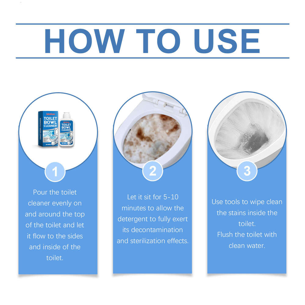 Jakehoe Toilet Bowl Cleaner Household Cleaning Eliminate Odor Multi-effect Remove Dirt Portable Easy to Use S260130