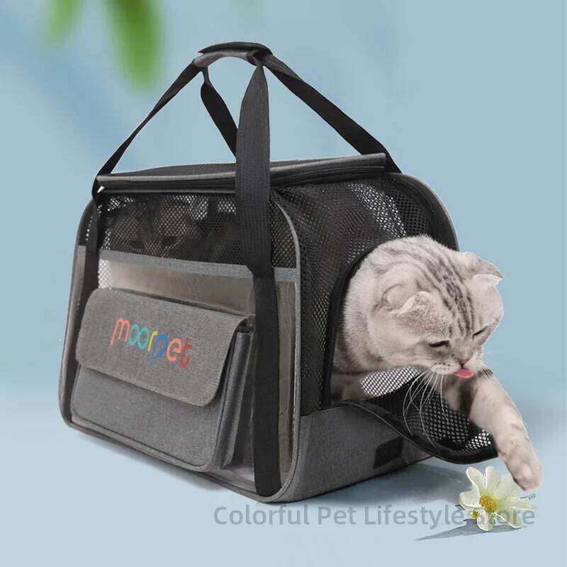 Dog Breathable Large Capacity Mesh Carrier Bag Outing Portable Cat Puppy Handbag Crossbody Small Pet Slings 26H0130