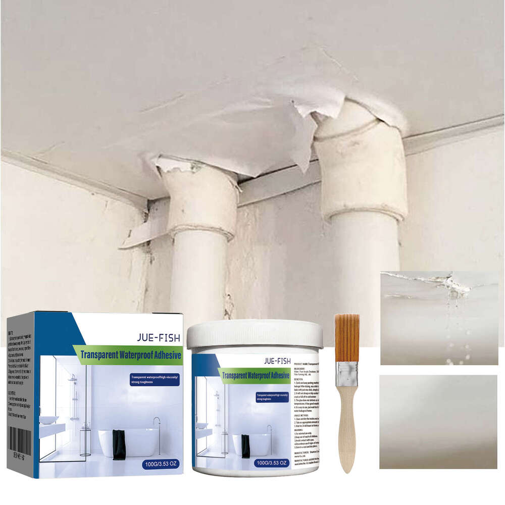 Jue-Fish Transparent Waterproof Coating Bathroom Balcony No-Brick Roof Leak-Proof Glue S260130