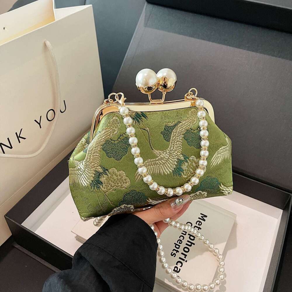 Hot-Selling Large Floral New Chinese National Style Matching Single Shoulder Crossbody Handheld Fashion Women's Evening Small Bag