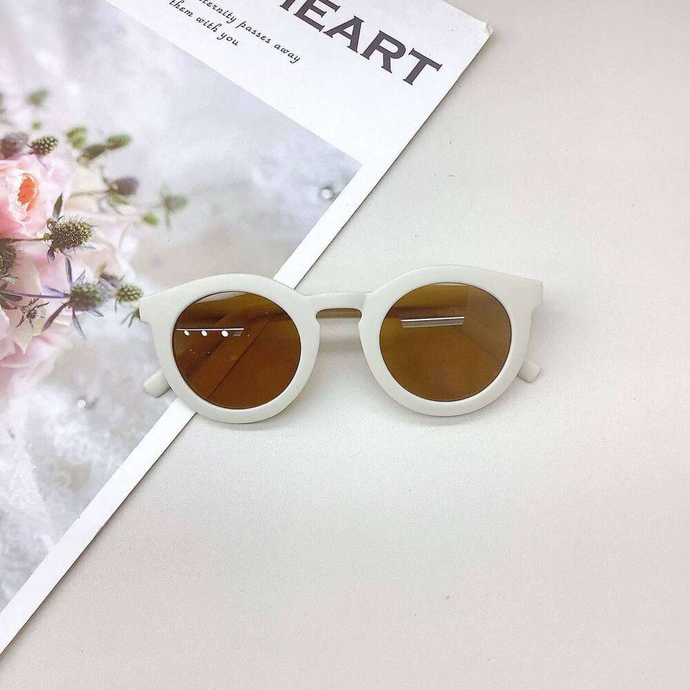 2026 Boys' Oval Frame Baby Sunglasses Glasses Travel Sunscreen And UV Protection Children's Version H260130