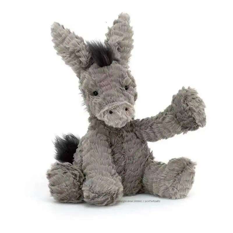 23/40/60CM Cute Burro Peluche Toys Lovely Grey Donkey Plush Dolls Stuffed Soft Animal for Baby Infant Birthday Room Decor Gifts Y260128