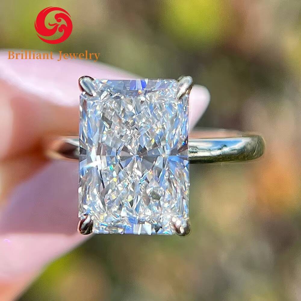 2026 Hot IGI Certified Lab Grown Diamond Ring CVD HPHT 5ct Radiant Cut Diamonds Engagement Wedding Rings Customize 14K 18K Gold
