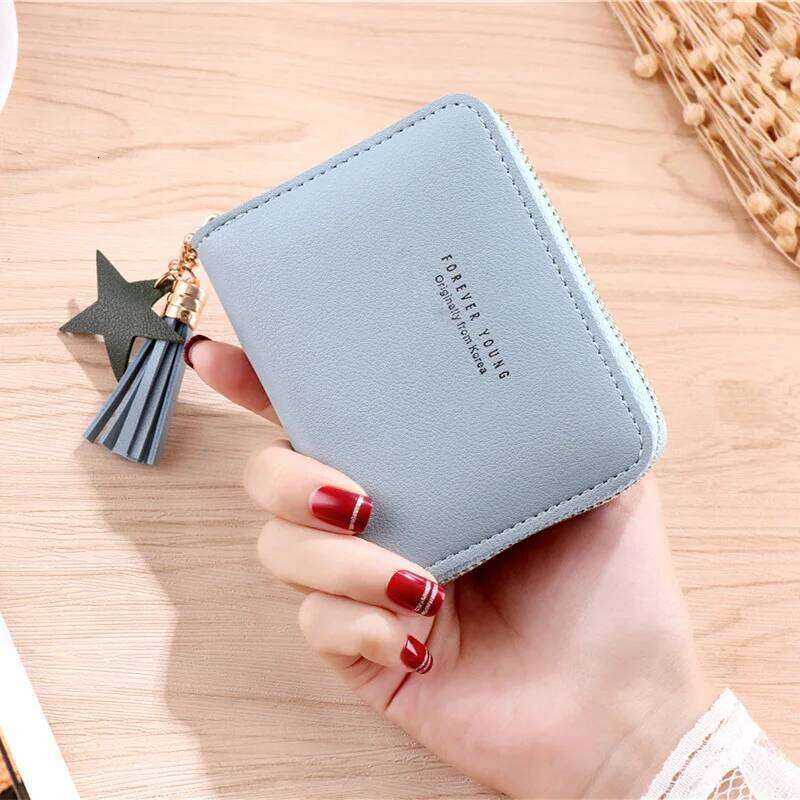 Women Fashion PU Short Zipper Mini Wallet Coin Purse ID Bank Credit Card Holders Badge Holder Clutch Bag Z260130