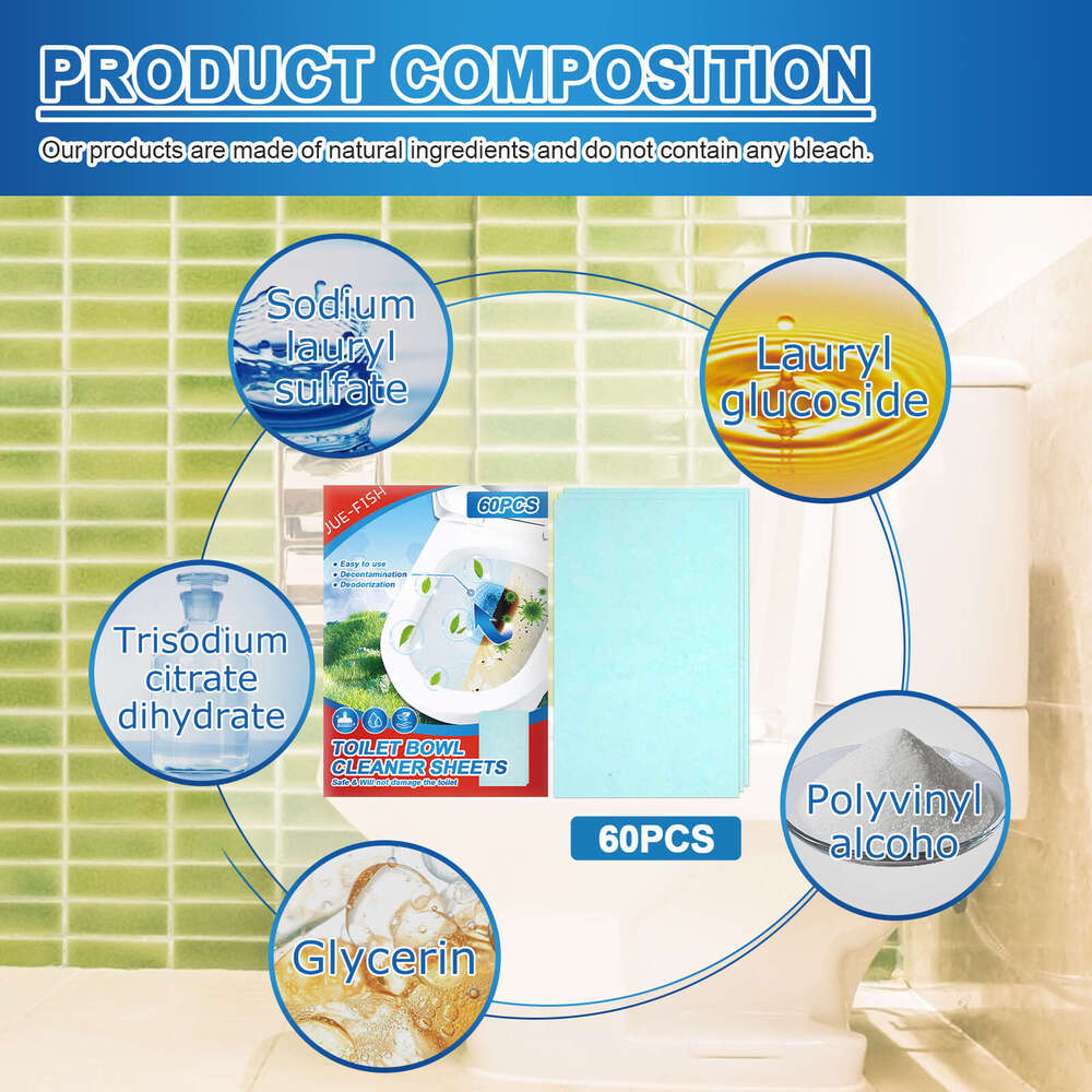 Jue-Fish Deodorizer Descaler Urine Stain Toilet Drain Cleaner Tablets S260130