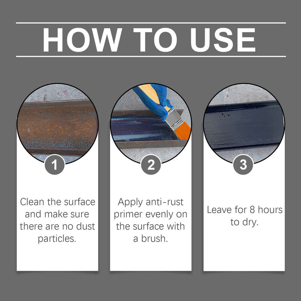 Jakehoe Rust Remover Water-based Metal Anti-seepage Quick-drying Waterproof Anti-abrasion Multi-purpose Floor Paint S260130