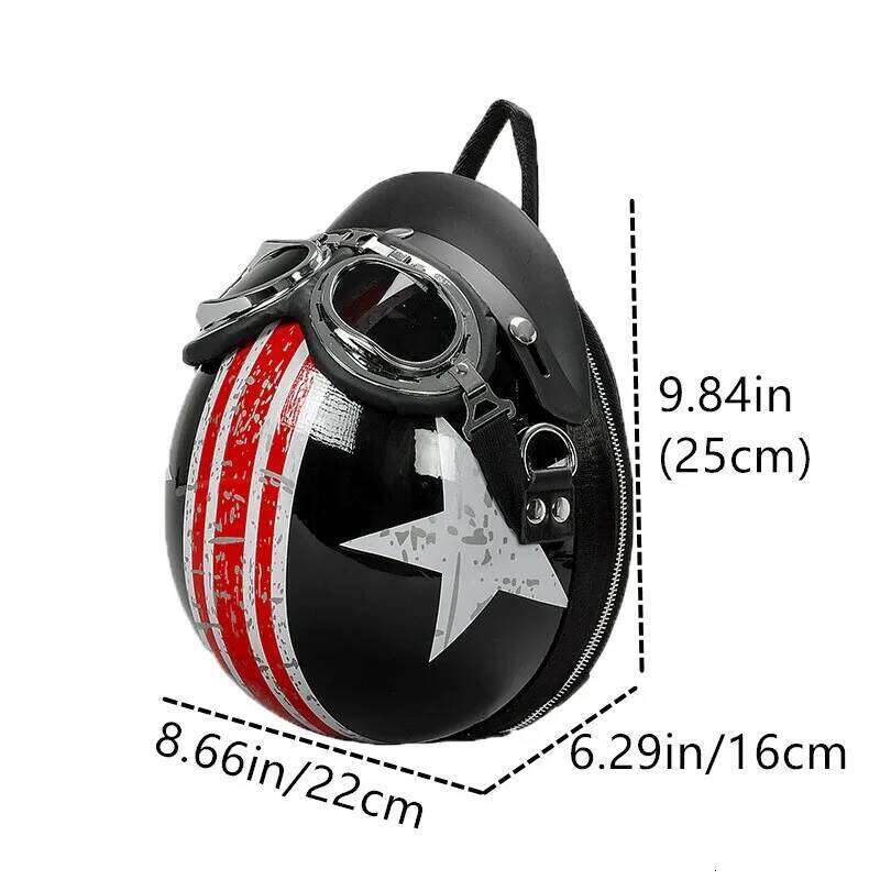 Helmet Shoulder Bags Fashion Women S Creative Funny Crossbody Bag Cute Glasses Decoration Backpack High Quality Niche Design