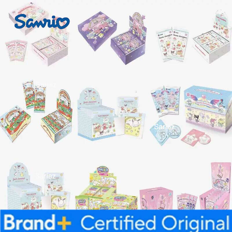 Sanrio Original Kuromi Hello Kitty Shining Card Cartoon My Melody Collectible Game Cards Toy For Children Gift H2601301