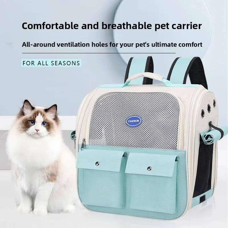 2026 New Portable Large Capacity Pet Backpack Transparent All-Season Dog Cat Bag 26H0130