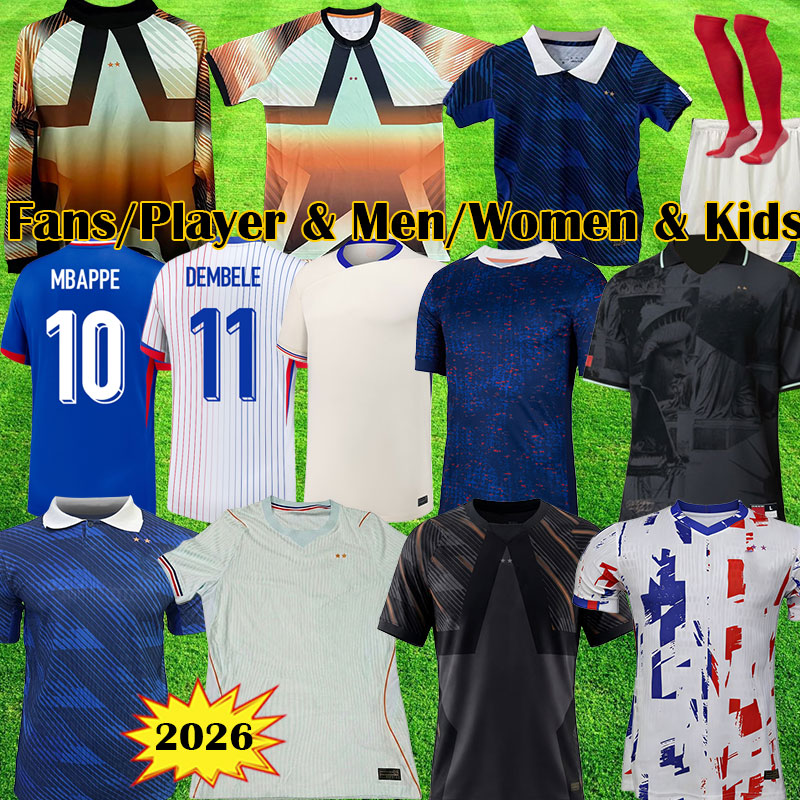 France 2026 World Cup Soccer Jerseys French OLISE CAMAVINGA maillot France Football shirts EKITIKE DEMBELE maillot foot HERNANDEZ FR kits hommes enfants 3XL 4XL