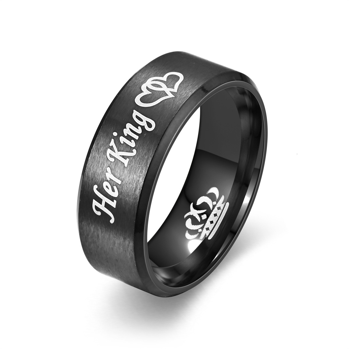 Fashion New Double Bevel Matte Crown King Queen Exclusive Source Manufacturer