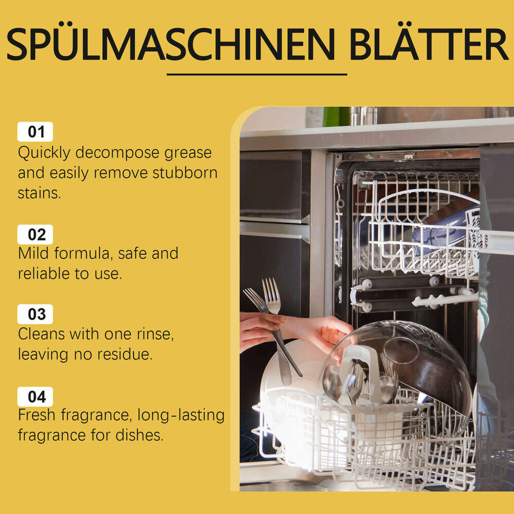 JAYSUING Dishwashing Kitchen Utensils Stain Oil Removal Fresh Gentle Cleaning Tablets for Dishes S260130