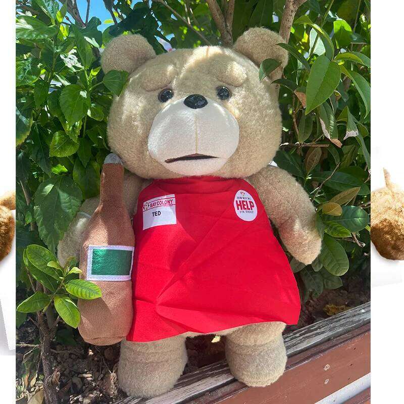 43cm 10 movie teddy bear Ted 2 doll toy apron soft plush as a Christmas birthday gift for good friends Y260128