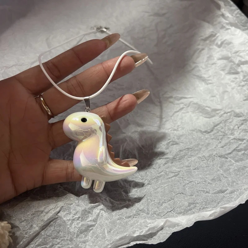 Sweet Cute Elephant Dinosaur Pendant Necklace for Women Men Fashion Rope Chain Necklace Vintage Y2K Jewelry Accessories 260120