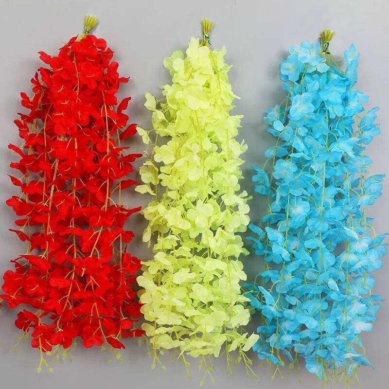 5/10/20Pcs Wisteria Artificial Flower Vine 60cm Hanging Fake Flowets Garland for Home Decor Garden Wedding Party Decoration Wall Y260130