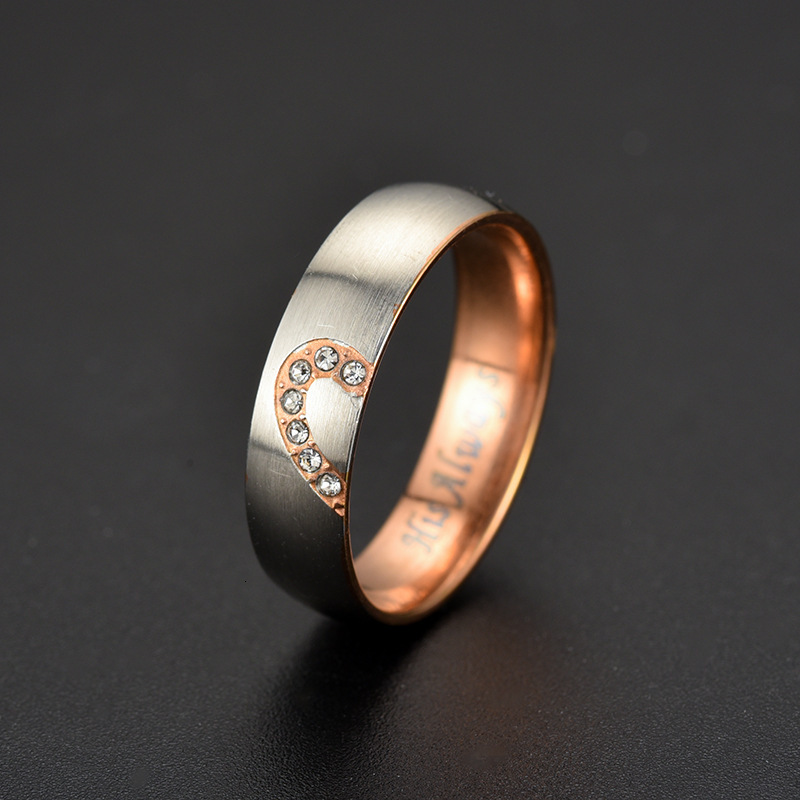 New Style Heart Her Forever His Always Couple Rings Directly from Manufacturer