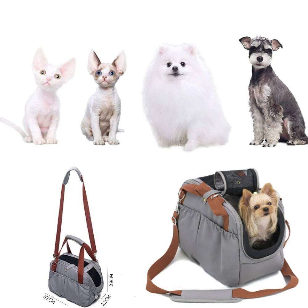 Portable Pet Carrier Cat Travel Bag with Cover for Small Dogs Cats Puppies Soft-Sides Car Seat Safe Bed Dog Handbag 26H0130