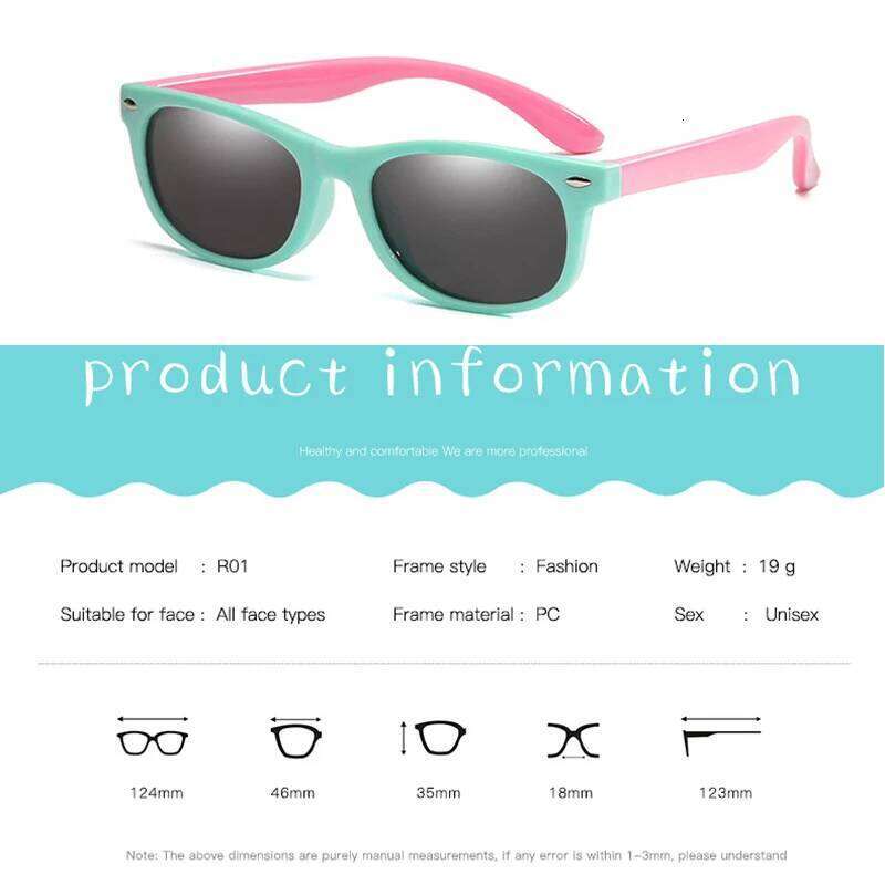 Polarized Kids Sunglasses TR90 Silicone Gel Frame Classic Square Children Sun Glasses Girls Boys Multi Color Baby Goggles UV400 H260130