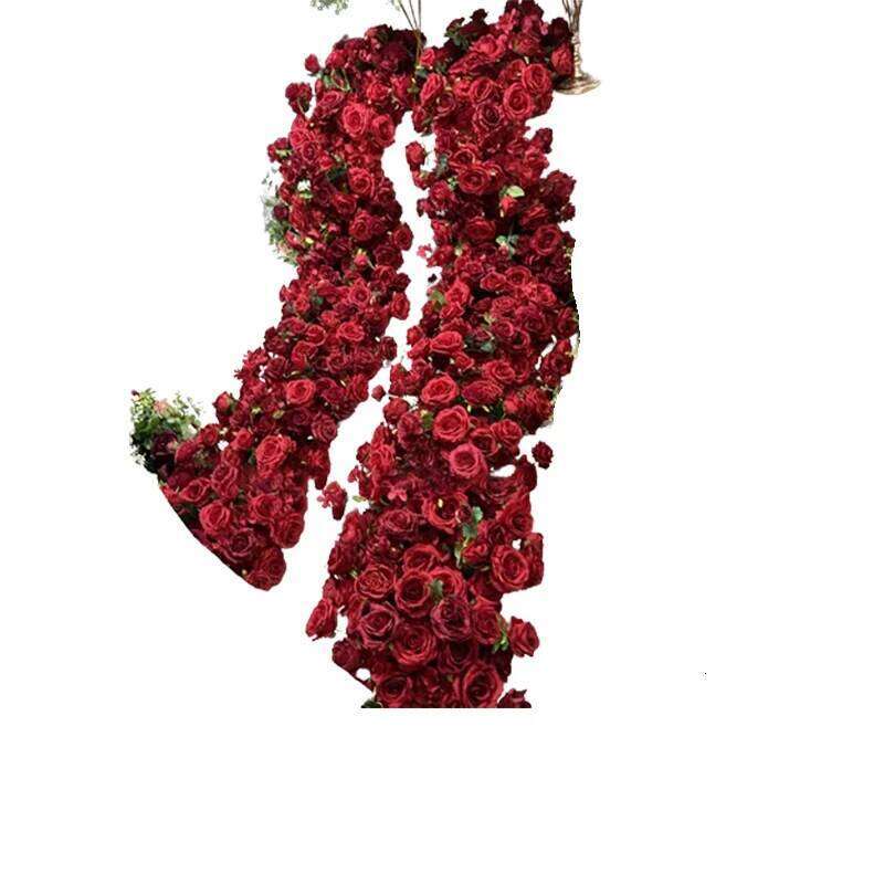 50CM/2M White Large Flower Row Artificial Table Centerpiece for Event Wedding Road Lead Floral Arrangement Bouquet Decor W260130