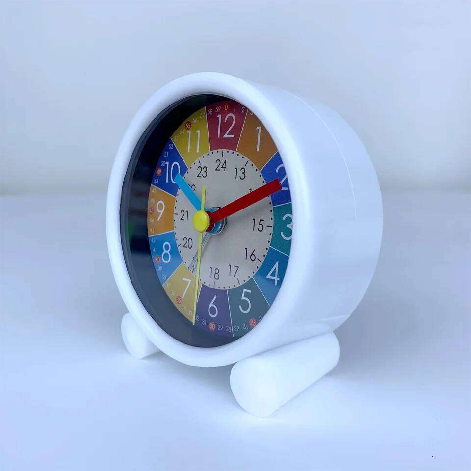 Cute Children's Educational Alarm Clock Bedroom Desktop Early Education Small Animal Round Mute For Boy Girls Home Decoration W260130