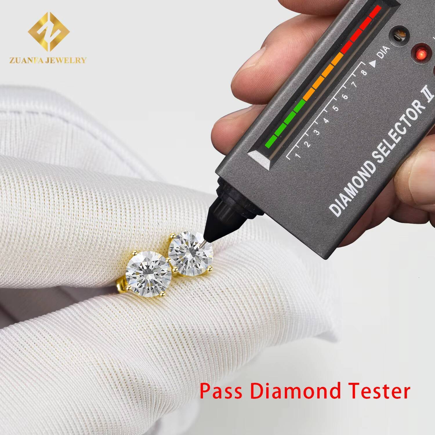 Hot Sale Classic 4 Prong Diamond Stud Earrings Solid Gold Rose Gold VVS Moissanite Ear Stud 3mm 4mm 5mm 65mm 8mm Women Men