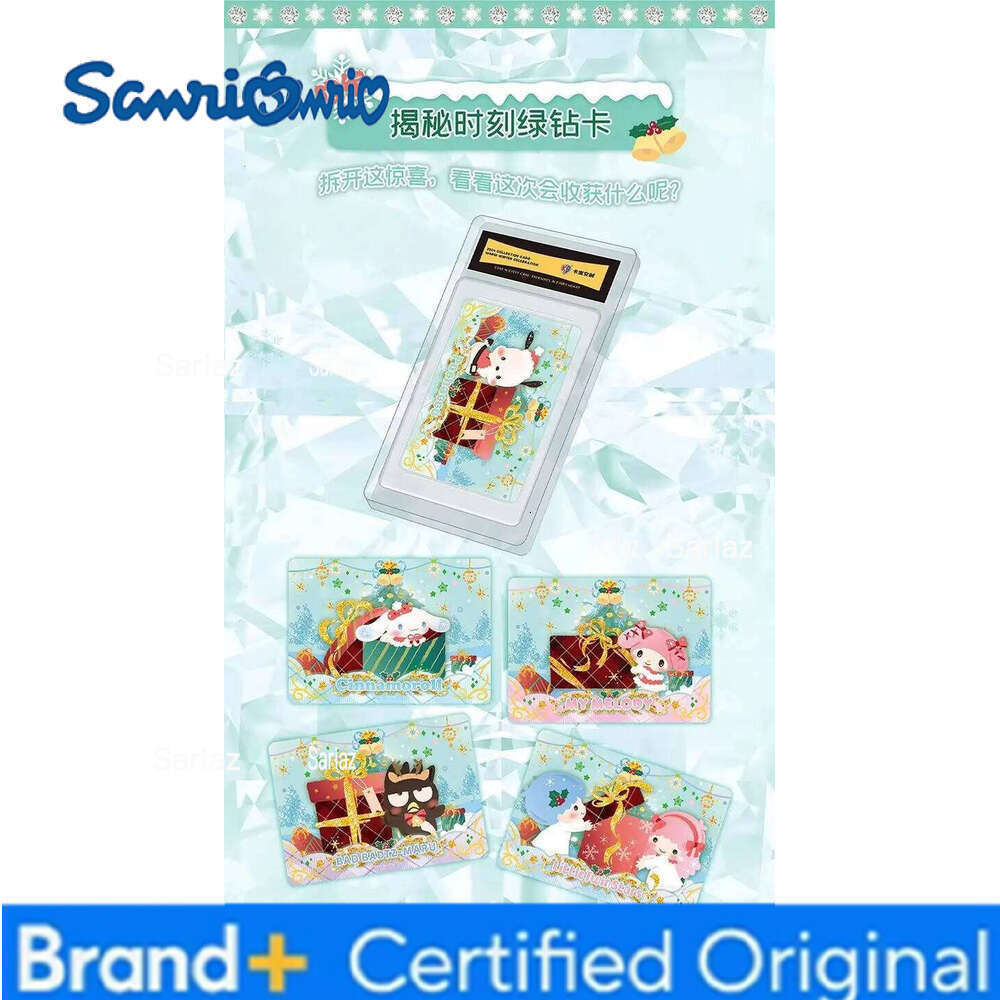 Sanrio New In Stock Mymelody Kuromi Warm Winter Celebration Blind Box Photo Paper Cinnamoroll Collection Small Card Girl Gifts H2601301