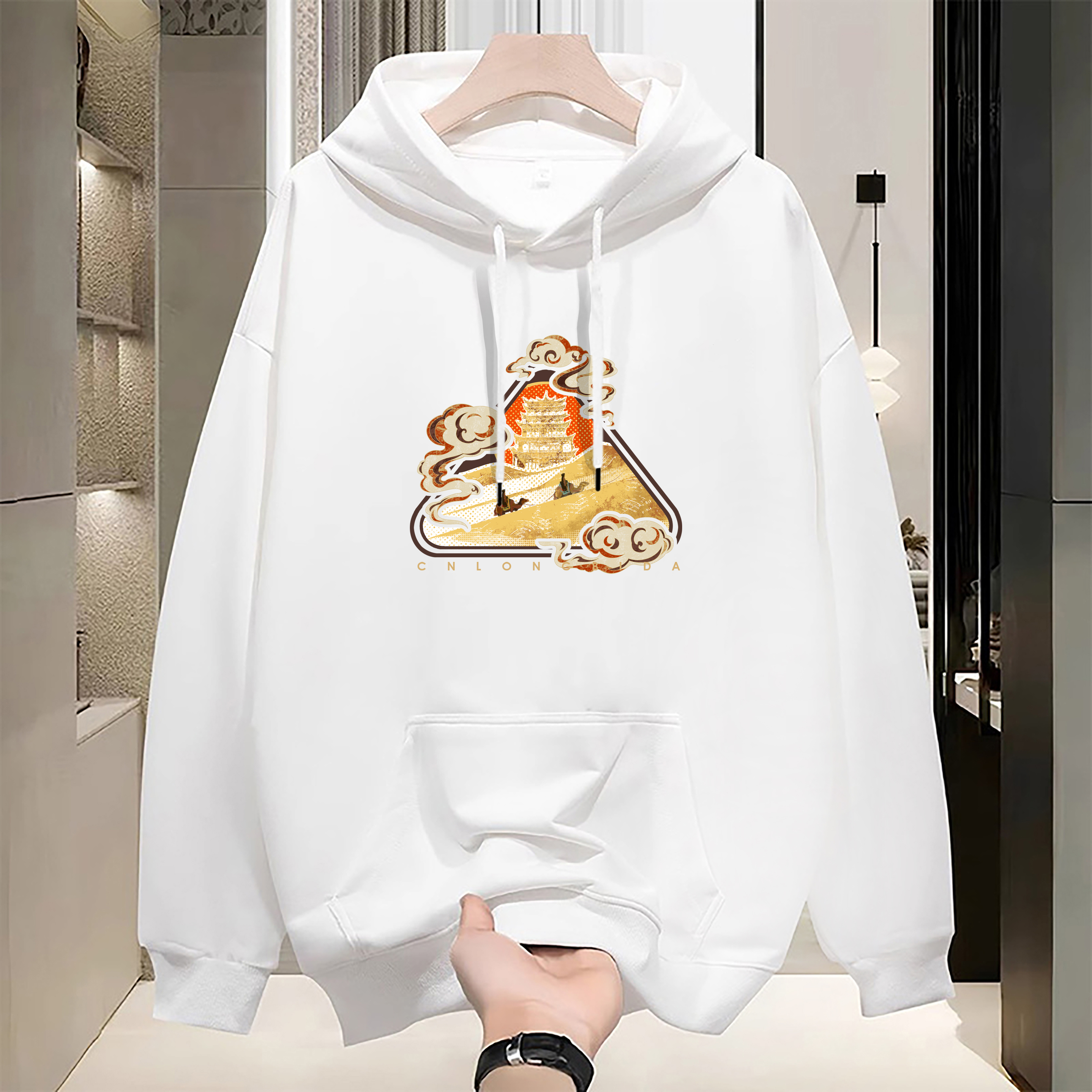 Women's Hoodies Hoodie Harajuku Pure Cotton Sweatshirts Retro Simple Fashion Winter Round Neck Long Sleeved Unisex y2k
