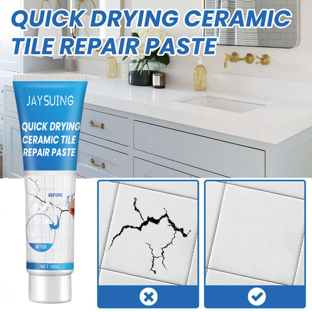 Jaysuing Tile Glue for Bathtub Marble Furniture Floor Tiles Toilet Crack Repair Adhesive Paste S260130