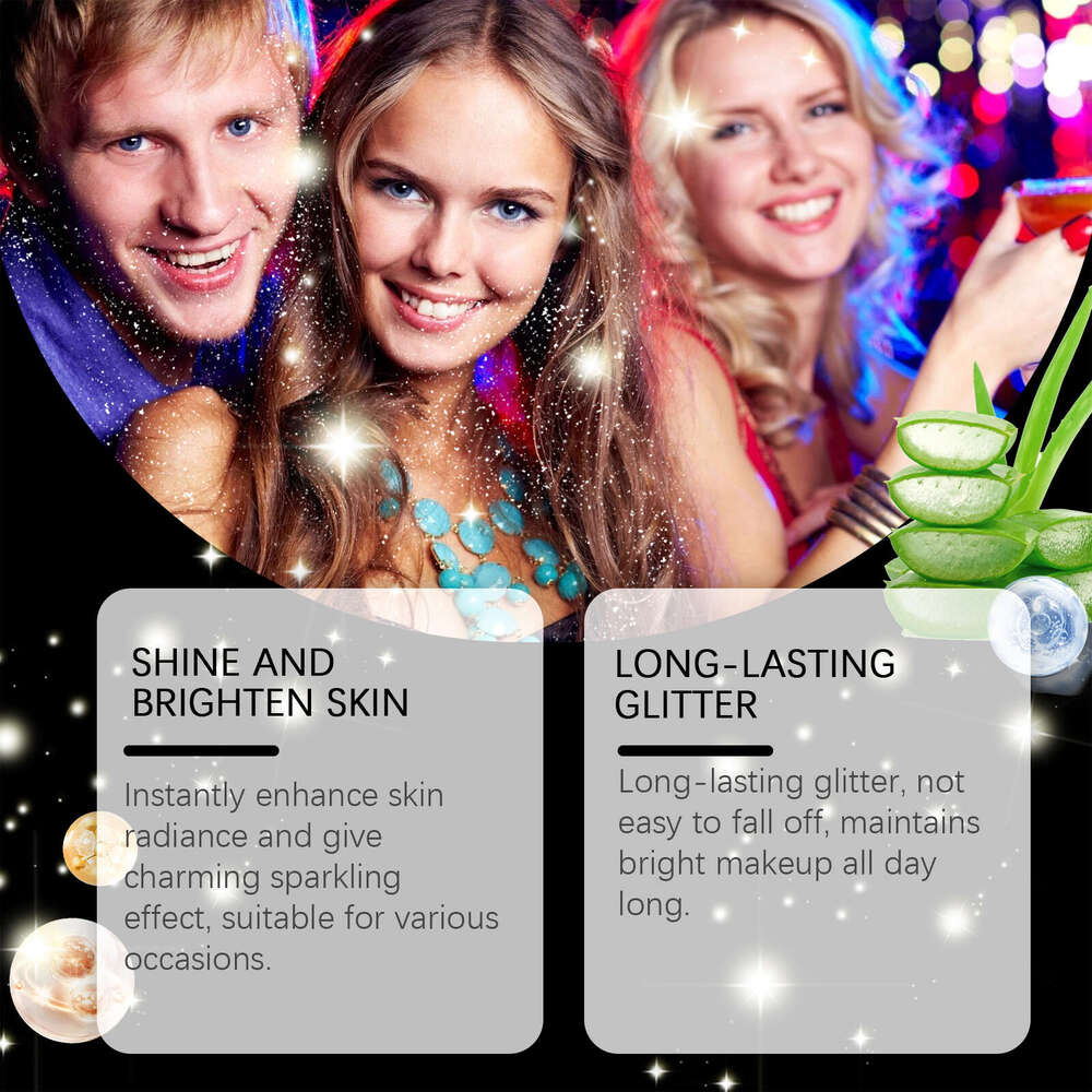 Eelhope Highlighting Spray Hair and Body, Collarbone Spray, Brightening Glitter Powder for Festive Celebrations S260130