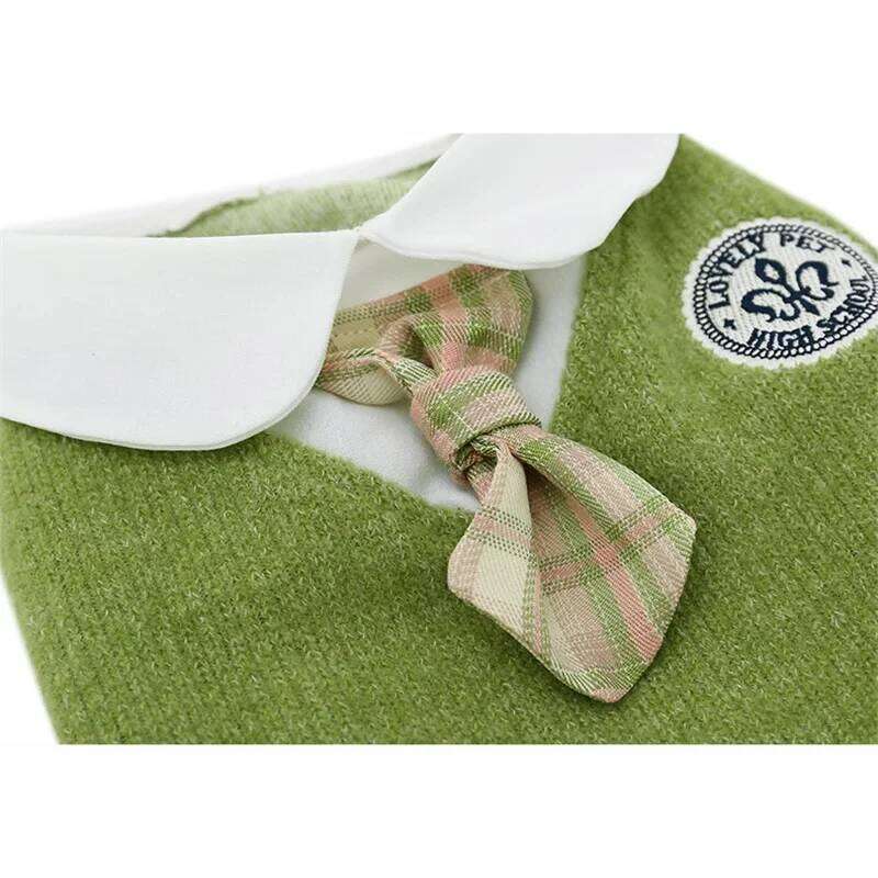 Winter Knitted Couple Dogs Skirt Autumn Dresses Yorkshire Clothes for Dog Chihuahua Pet Cat Dress H260130