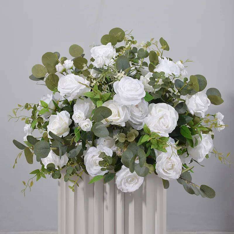 230CM Artificial Green Plants Rose Horn Arrangement Outdoor Wedding Apple Leaves Silk Flower Arch Decoration Y260130