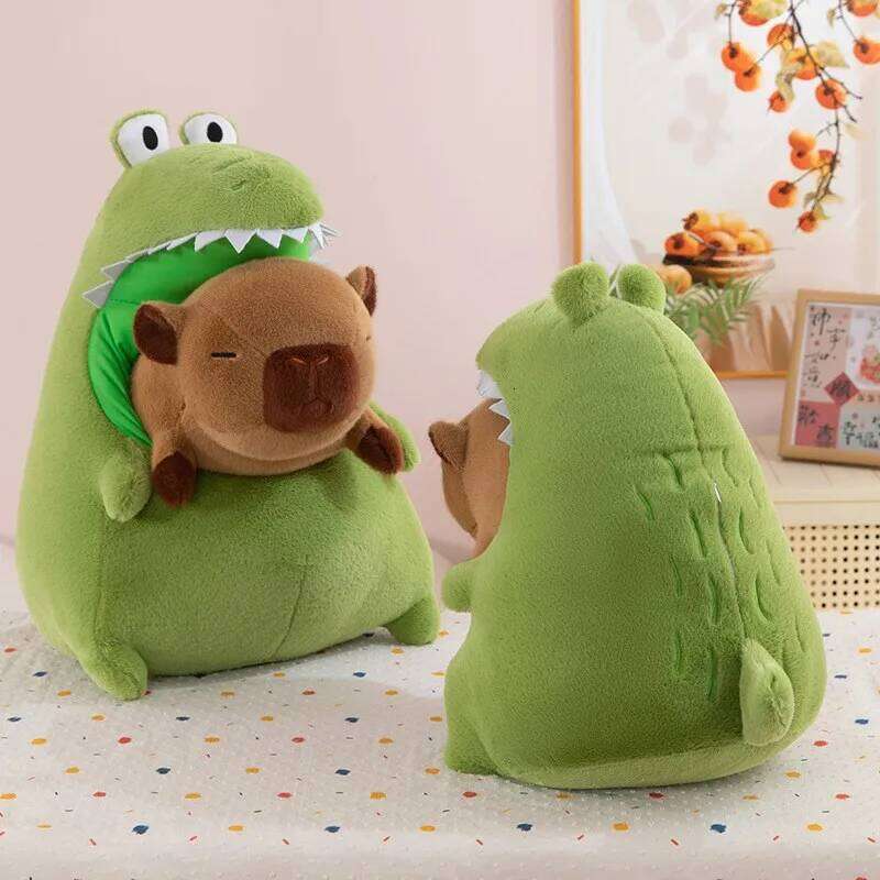 New Crocodile Capibala Plush Simulation Capybara Anime Fluffty Cute Animals Stuffed Pillow Doll Kids Birthday Gifts Toy Y260128
