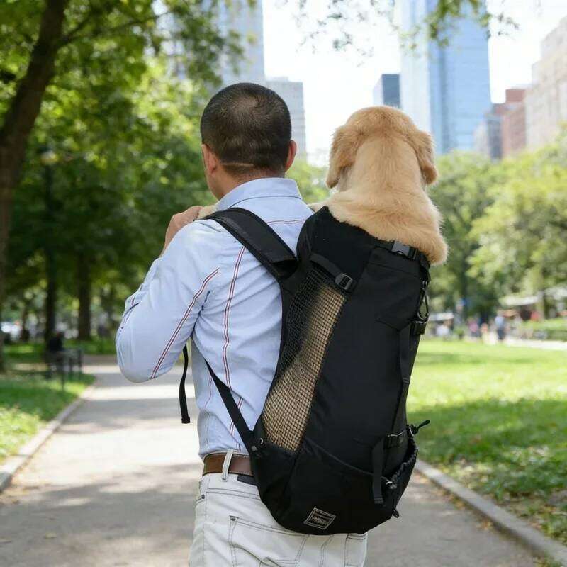 Breathable Adjustable Large Dog Carrier Backpack Durable Outdoor Bag Practical Hiking Pet Supplies For Golden Retriever Bulldog 26H0130