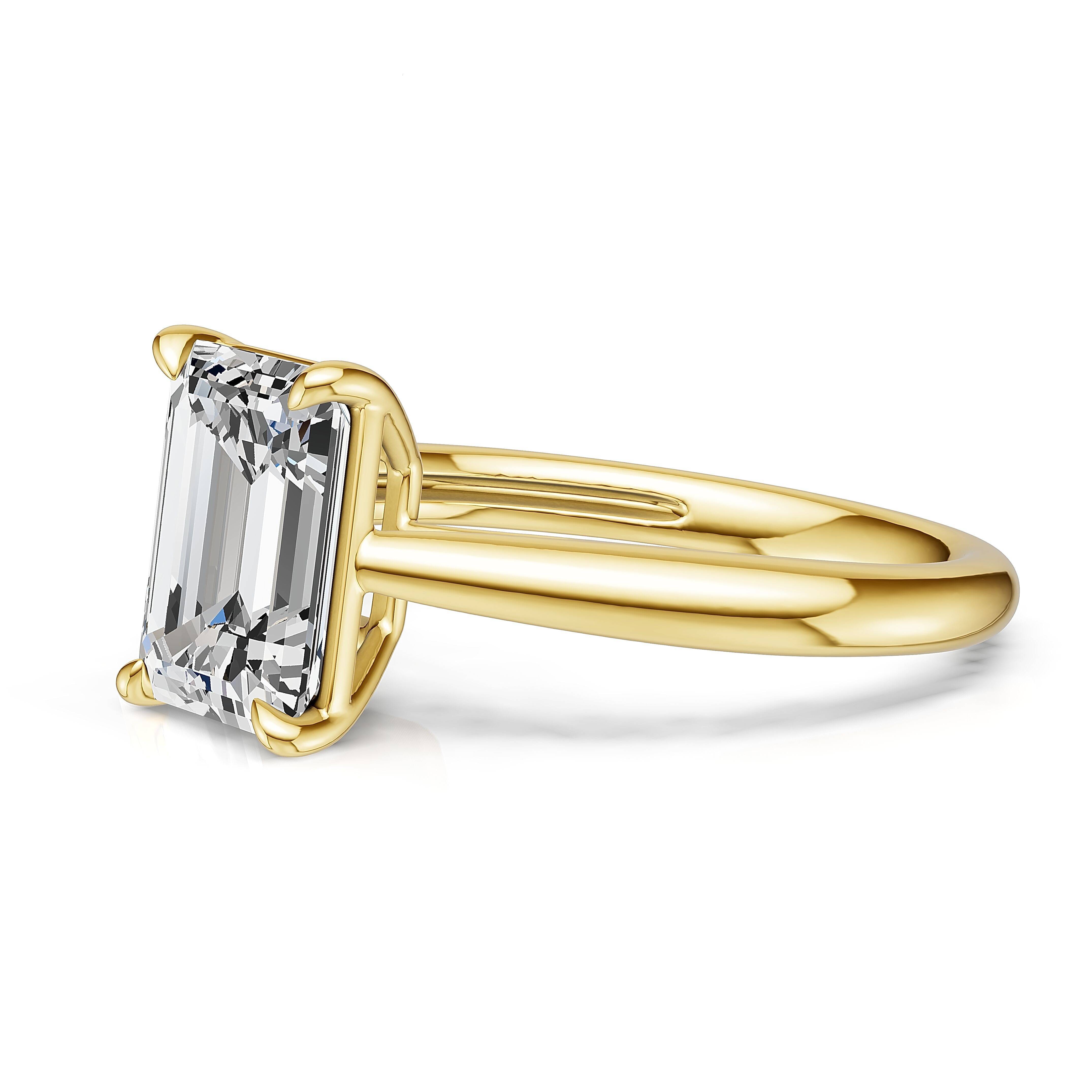 10K Yellow White Gold NGTC Certified DEF VS VVS 2CT Lab Grown Diamond Jewelry Rings