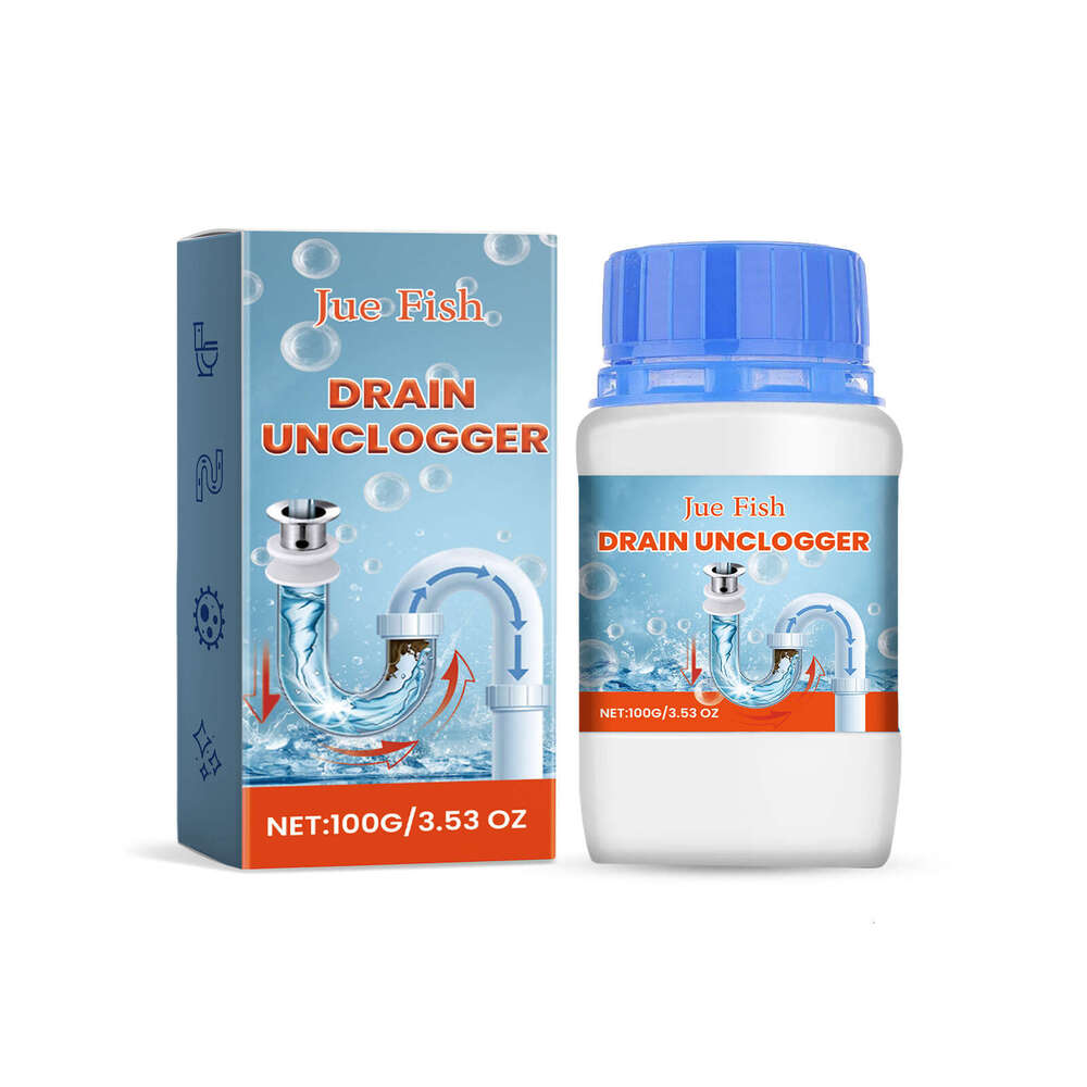 Jue Fish Pipe Kitchen Bathroom Drain Cleaner Oil Stain Blockage Cleaning Deodorizer S260130