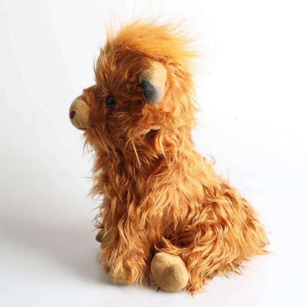 25cm Simulated Scottish Highland Cow Plush Toy Blue Variant Cute Fairy Calf Baby Animal Child Birthday Christmas Gift Y260128