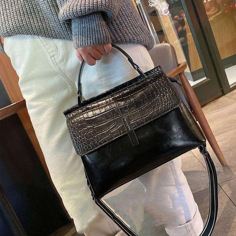 Burminsa Cowhide Genuine Leather Shoulder Bags For Women 2025 Luxury Designer Crossbody Purses Satchel Work Tote Ladies Handbags