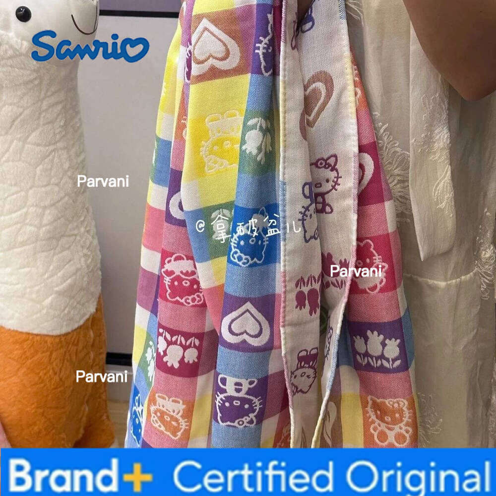 Sanrio Hello Kitty 3 Piece Cotton Gauze Bath Towel Set Super Absorbent Quick Dry Non Shedding For Students Bathroom Beach Poo H260130