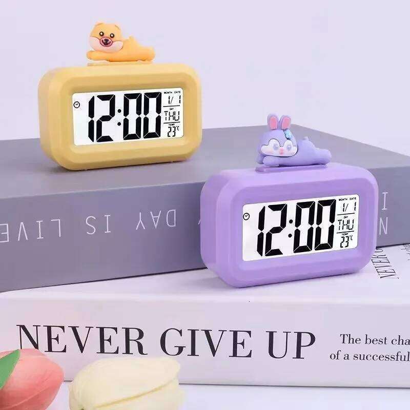 Cartoon Music Stopwatch for Studying Time Management Date Countdown Timer Digital Table Clocks Reminder Desktop Alarm Clock W260130